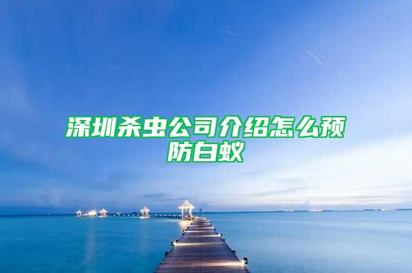 深圳杀虫公司介绍怎么预防白蚁