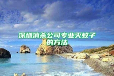 深圳消杀公司专业灭蚊子的方法